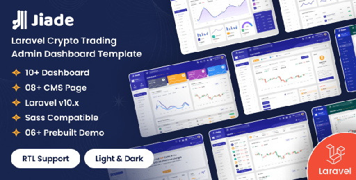 Jiade  Laravel Crypto Trading Admin Dashboard Template
