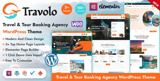 Travolo  Travel Agency &amp; Tour Booking WordPress Theme