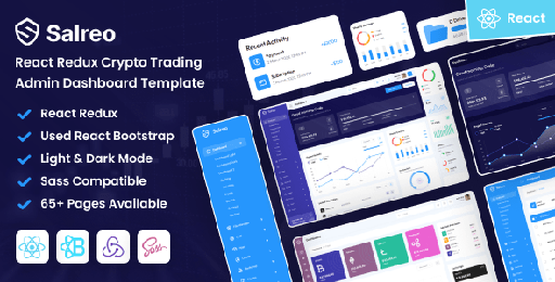 Salreo  React Redux Crypto Trading Admin Dashboard Template
