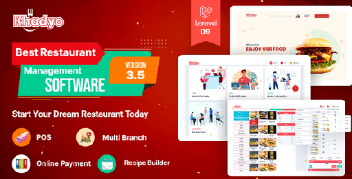 Khadyo Restaurant Software  Online Food Ordering Website with POS