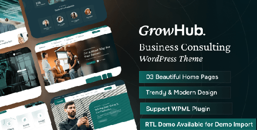 GrowHub  Business Consulting WordPress Theme