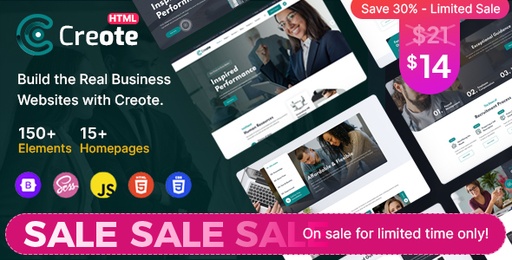 Creote  Corporate &amp; Consulting Business HTML Template