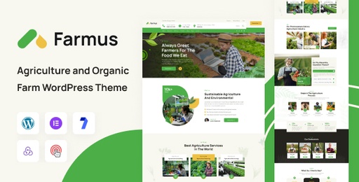 Farmus  Agriculture and Organic Farm WordPress Theme