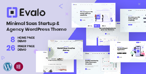 Evalo  Minimal SaaS Startup &amp; Agency WordPress Theme