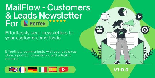 MailFlow  Customers &amp; Leads Newsletter For Perfex CRM