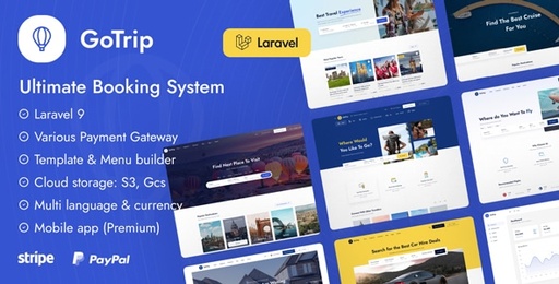 GoTrip  Theme for Mytravel Laravel Booking System