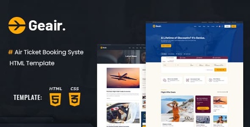 Geair  Air Ticket Booking System HTML5 Template