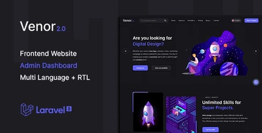 Venor  Multipurpose Website CMS &amp; Creative Agency Management System