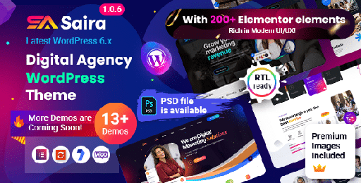 Saira  Digital Agency WordPress Theme