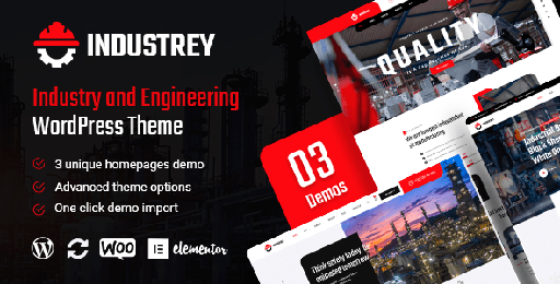 Industrey  Industry &amp; Engineer WordPress Theme