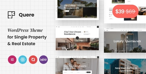 Quere  Real Estate &amp; Apartments WordPress Theme