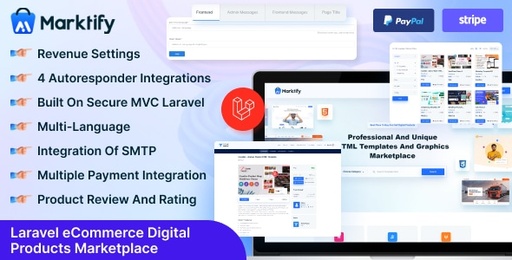 Marktify  Laravel eCommerce Digital Product Marketplace