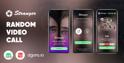 Stranger  Random Video Call with people  Gender Match  In-app purchase  Agora-Android-Laravel