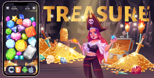 TreasureHunt  HTML5 Game, Construct 3