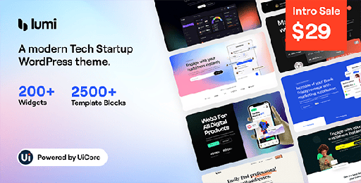 Lumi  Tech Startup WordPress Theme