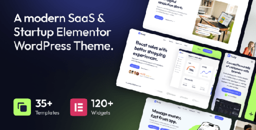 Suzly  SaaS &amp; Startup Elementor WordPress Theme