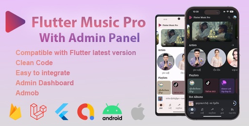 Flutter Music Pro  Music Streaming Platform