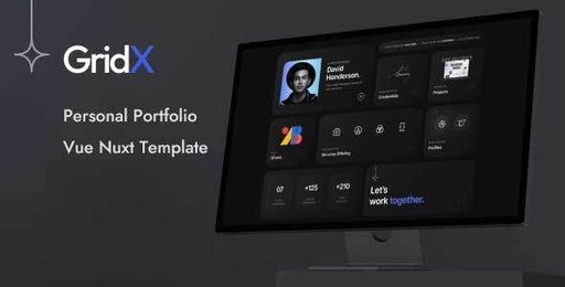 GridX  Personal Portfolio Vue Nuxt Template