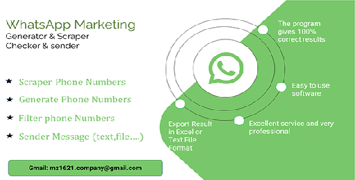 WhatsApp Marketing Generator &amp; Scraper &amp; Checker &amp; Sender