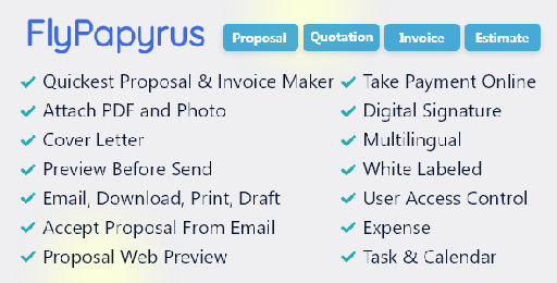 FlyPapyrus  Proposal Invoice and Quotation Software