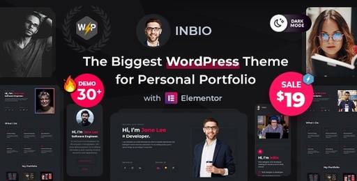 InBio  Personal Portfolio/CV WordPress Theme