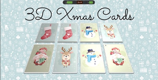 3D Xmas Cards  Cross Platform Memory Game