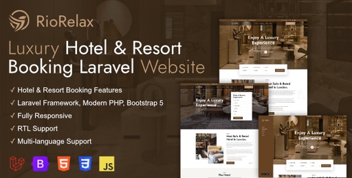 RioRelax  Laravel Luxury Hotel &amp; Resort Booking Website