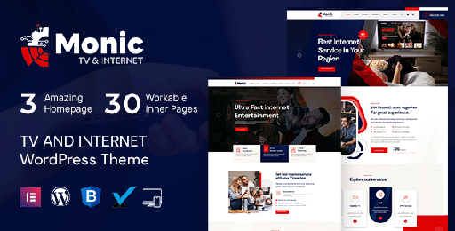 Monic  TV &amp; Internet WordPress Theme &amp; RTL Ready