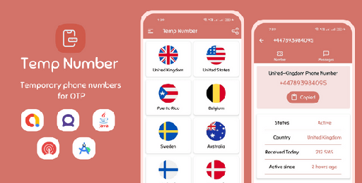 Temp Number  Temporary Phone Numbers App with AdMob Ads