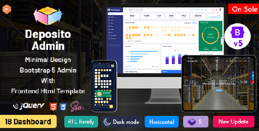 Deposito  Warehouse Responsive Bootstrap 5 Admin Dashboard