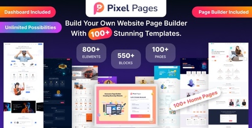 PixelPages  SAAS Application Website Builder for HTML Template