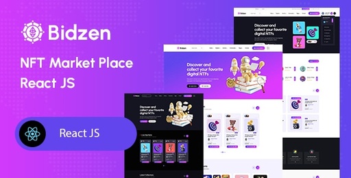 Bidzen  NFT Marketplace React Template