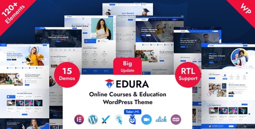 Edura  Online Courses &amp; Education WordPress Theme