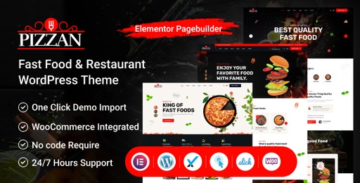 Pizzan  Fast Food and Restaurant WordPress Theme