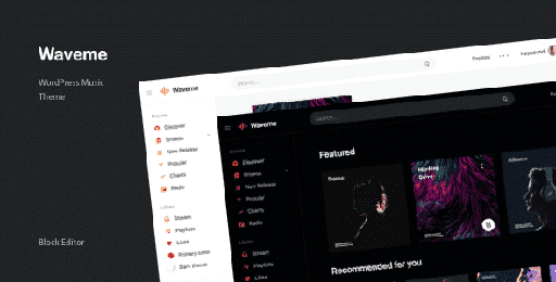 Waveme  Music Platform WordPress Theme