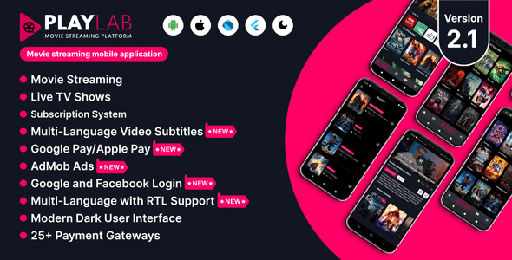 PlayLab  Cross Platform on Demand Movie Streaming Mobile Application