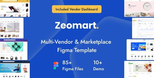 Zeomart  Multi-Vendor &amp; Marketplace Figma Template