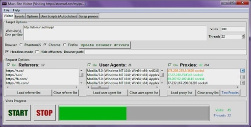 Mass Site Visitor  a traffic bot