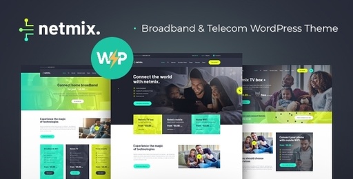Netmix | Broadband &amp; Telecom Internet Provider WordPress Theme