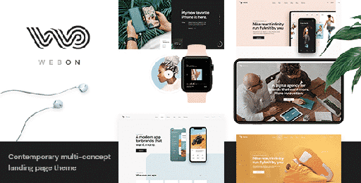 WebOn  Landing Page WordPress Theme