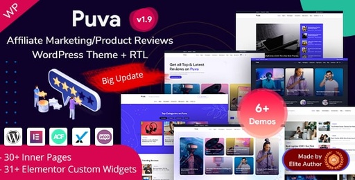 Puva  Online Blogging &amp; Affiliate Product Reviews WordPress Theme