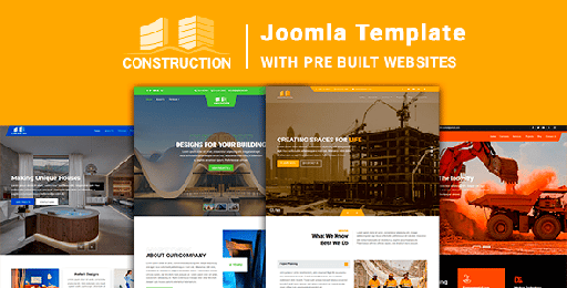 Construction  Joomla 4 Template with Pre Built Websites