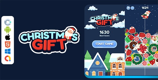 Christmas Gift 2048  HTML5 Game (Construct 3)