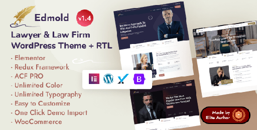 Edmold  Attorney Legal &amp; Law Firm WordPress Theme
