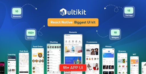 Multikit  Biggest React Native App Template UI Kit