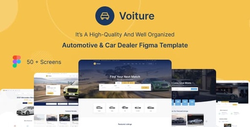Voiture  Automotive &amp; Car Dealer Figma Template