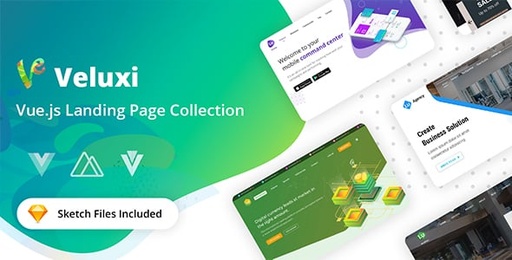 Veluxi  Vue JS Landing Page Collection