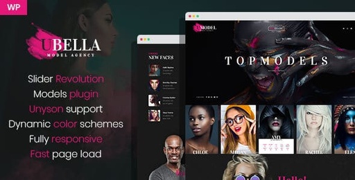 UBella  Model Agency WordPress Theme