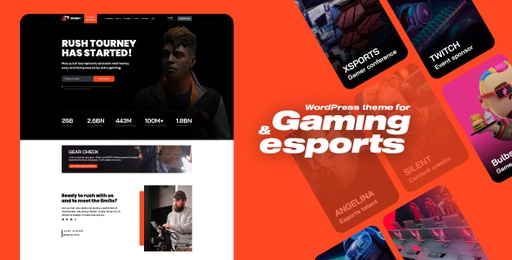 Rush  Esports &amp; Gaming WordPress Theme