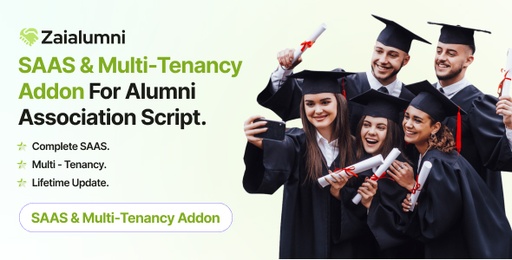 Zaialumni  Alumni Association SAAS With Multi-Tenancy Addon